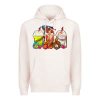 Pale Pink Softball Basketball Baseball Sports Coffee Cups Premium Hoodie - FaDigitalArtStudio
