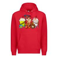 Red Softball Basketball Baseball Sports Coffee Cups Premium Hoodie - FaDigitalArtStudio