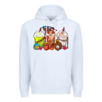 White Softball Basketball Baseball Sports Coffee Cups Premium Hoodie - FaDigitalArtStudio