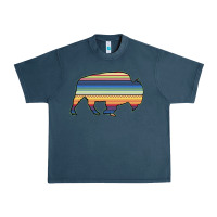 Midnight Navy Aztec Bison Silhouette Urban Heavy Tee - Bettercallsaul