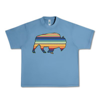 Pebble Blue Aztec Bison Silhouette Urban Heavy Tee - Bettercallsaul
