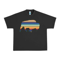 Pigment Black Aztec Bison Silhouette Urban Heavy Tee - Bettercallsaul