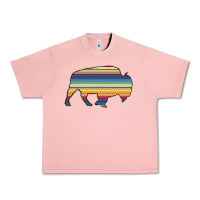 Salmon Aztec Bison Silhouette Urban Heavy Tee - Bettercallsaul