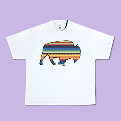Aztec Bison Silhouette Urban Heavy Tee Designed By Bettercallsaul