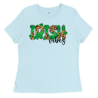Baby Blue ırısh vibes Ladies Tee - MaliasSmallBusiness