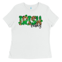 White ırısh vibes Ladies Tee - MaliasSmallBusiness