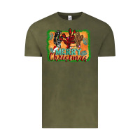 Vintage Olive merry christmas cactus Vintage Tee - Jasminsmagicworld