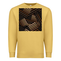 Antique Gold melanin american flag seamless pattern Premium Sweatshirt - BundleAndBundleShop