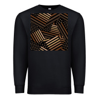 Black melanin american flag seamless pattern Premium Sweatshirt - BundleAndBundleShop