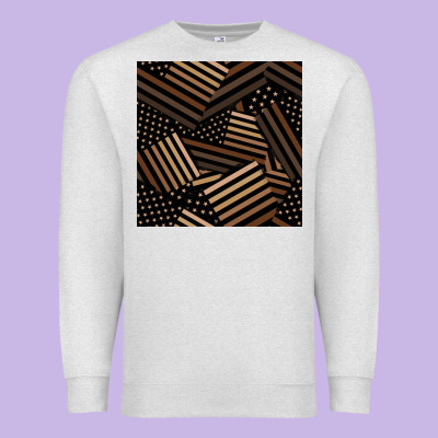 Melanin American Flag Seamless Pattern Premium Sweatshirt Designed By Bundleandbundleshop