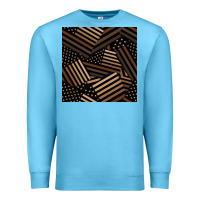 Ocean Blue melanin american flag seamless pattern Premium Sweatshirt - BundleAndBundleShop