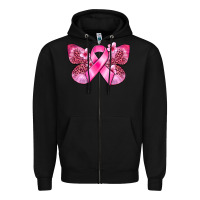 Black Cancer butterfly Zipper Hoodie - FaDigitalArtStudio