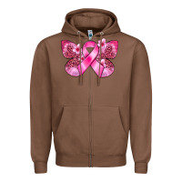 Chestnut Cancer butterfly Zipper Hoodie - FaDigitalArtStudio