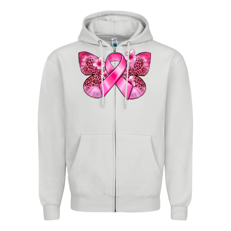 Cancer Butterfly Zipper Hoodie by FaDigitalArtStudio | Teevron