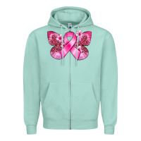 Seafoam Cancer butterfly Zipper Hoodie - FaDigitalArtStudio