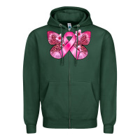 Sports Green Cancer butterfly Zipper Hoodie - FaDigitalArtStudio