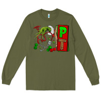 Army Green Christmas Character Nurse Long Sleeve Tee - NancyCooperArtShop