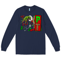 Navy Christmas Character Nurse Long Sleeve Tee - NancyCooperArtShop