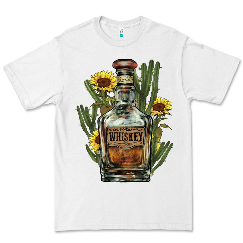 Western Whiskey Bottle Premium Tee by NancyCooperArtShop | Teevron