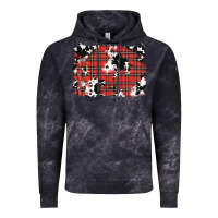 Cloud Black Christmas Plaid Cowhide Pattern Background Vintage Hoodie - RanaPortraitStore