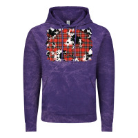 Cloud Purple Christmas Plaid Cowhide Pattern Background Vintage Hoodie - RanaPortraitStore