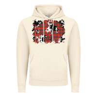 Vintage Artic Christmas Plaid Cowhide Pattern Background Vintage Hoodie - RanaPortraitStore