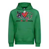 Emerald peace love nursing Urban Hoodie - SublimationCraftShop