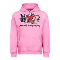Fuchsia Pink peace love nursing Urban Hoodie - SublimationCraftShop