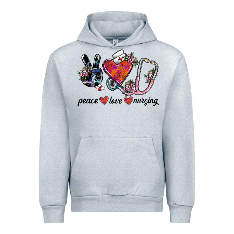 Peace Love Nursing Urban Hoodie by SublimationCraftShop | Teevron