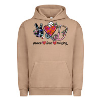 Pigment Burro peace love nursing Urban Hoodie - SublimationCraftShop
