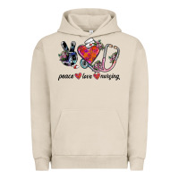 Pigment French Oak peace love nursing Urban Hoodie - SublimationCraftShop