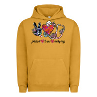 Pigment Peanut Butter peace love nursing Urban Hoodie - SublimationCraftShop