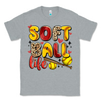 Heather Grey softball life Classic Tee - Artiststas
