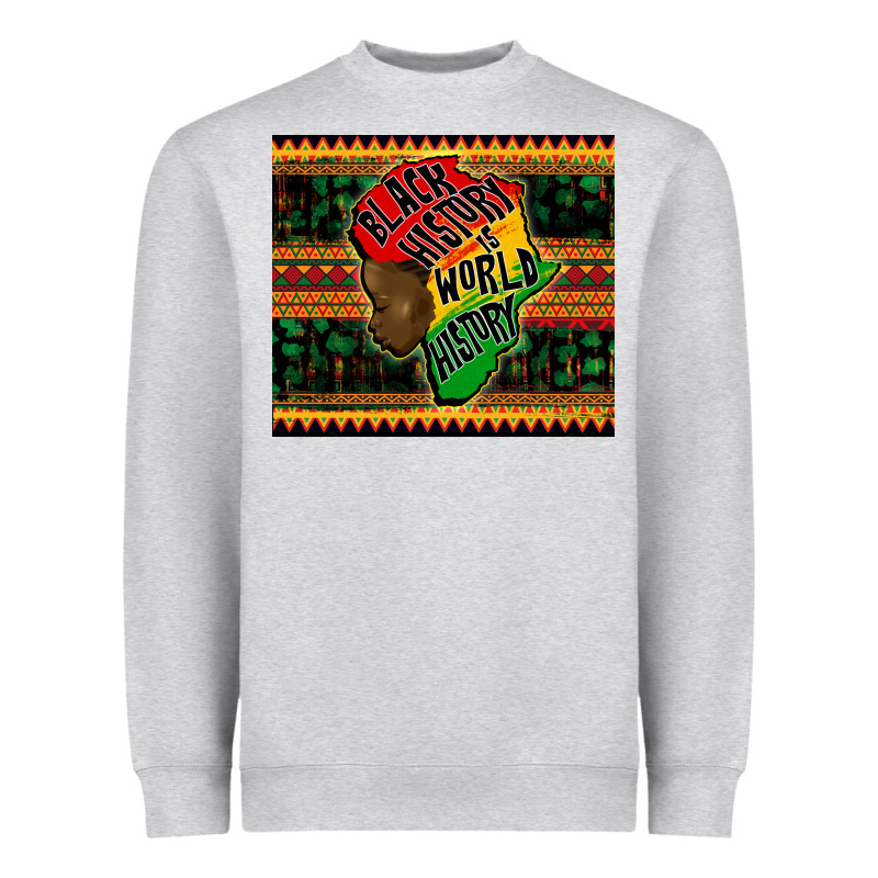 Black History Is World History Heavyweight Sweatshirt by CowGirlArtShop | Teevron