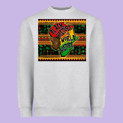 Black History Is World History Heavyweight Sweatshirt Designed By Cowgirlartshop