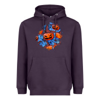 Plum halloween pumpkin patch  5 Heavyweight Hoodie - BundleAndBundleShop