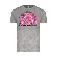 Cloud Rock in october we wear pink breast cancer awareness rainbow Vintage Tee - Jasminsmagicworld