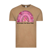 Vintage Coffee in october we wear pink breast cancer awareness rainbow Vintage Tee - Jasminsmagicworld
