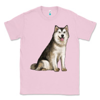 Bubblegum Pink Alaskan Malamute Dog Classic Tee - LillyAllenDesigns