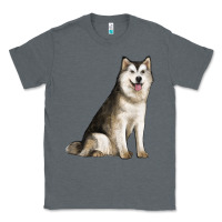 Charcoal Heather Alaskan Malamute Dog Classic Tee - LillyAllenDesigns