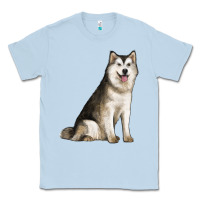 Dusty Blue Alaskan Malamute Dog Classic Tee - LillyAllenDesigns