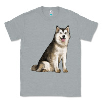 Heather Grey Alaskan Malamute Dog Classic Tee - LillyAllenDesigns