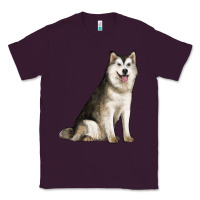 Plum Alaskan Malamute Dog Classic Tee - LillyAllenDesigns