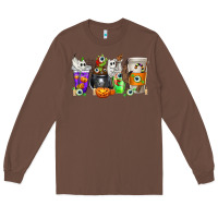 Chestnut Halloween Coffee Cups Long Sleeve Tee - texasbilliewilder