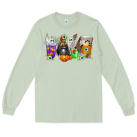 Matcha Halloween Coffee Cups Long Sleeve Tee - texasbilliewilder