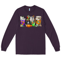 Plum Halloween Coffee Cups Long Sleeve Tee - texasbilliewilder