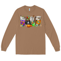 Toasted Coconut Halloween Coffee Cups Long Sleeve Tee - texasbilliewilder
