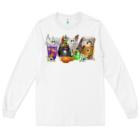 White Halloween Coffee Cups Long Sleeve Tee - texasbilliewilder
