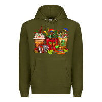 Army Green Mexico Coffee Cups Premium Hoodie - FaDigitalArtStudio