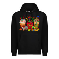 Black Mexico Coffee Cups Premium Hoodie - FaDigitalArtStudio